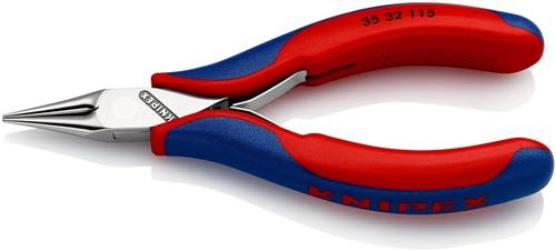 KNIPEX Elektronik-Greifzange Gesamt-L.115mm rundspitze Backen Form 3 Mehrkomp.-Hüllen