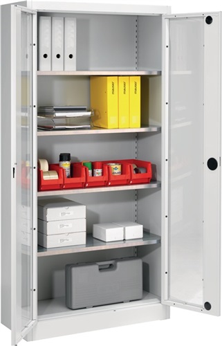 Flügeltürenschrank mit Sichtfenster