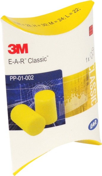 3M Gehörschutzstöpsel E-A-R™Classic™ EN 352-2:2020 SNR 31 dB 250 Paar/Kissenpackung