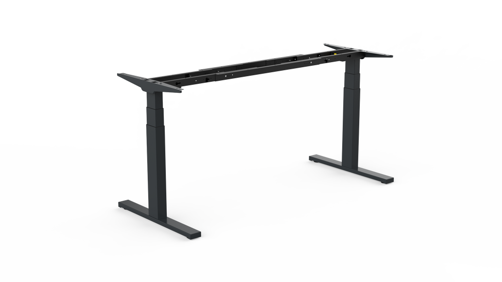 Veyhl Tischgestell Evotec 3D eckig mit Display/Memory, 650 mm Hub, RAL 7016 anthrazitgrau (struktur)