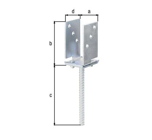 GAH U-Pfostenträger ETA-10/0210 71-131x110x200x70mm galv.verz.d.pass.GAH GAH U-Pfostenträger ETA-10/0210 71-131x110x200x70mm galv.verz.d.pass.GAH