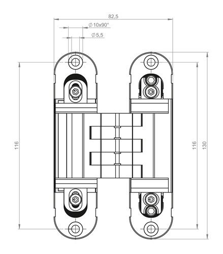 Verdecktliegendes Objektband Hide 3D130-80 Belastungswert 80 kg BSW