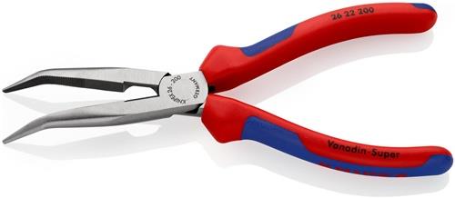 KNIPEX Flachrundzange L.200mm pol.40Grad gew.Mehrkomp.-Hülle KNIPEX