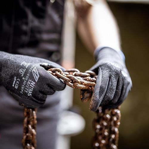 NITRAS Schnittschutzhandschuhe ESD 3D CUT C Gr.8 anthrazit/schwarz EN 388 PSA II