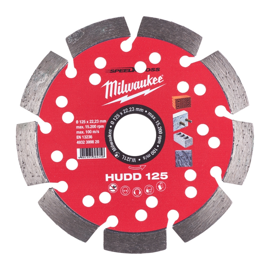 MILWAUKEE für harte Materialien Speedcross Diamanttrennscheibe HUDD 125 mm