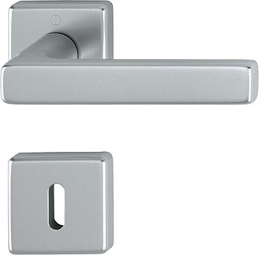 HOPPE® Drückergarnitur mit Rosetten Dallas 1643/52KV/52KVS, Aluminium, 3571415 HOPPE® Drückergarnitur mit Rosetten Dallas 1643/52KV/52KVS, Aluminium, 3571415