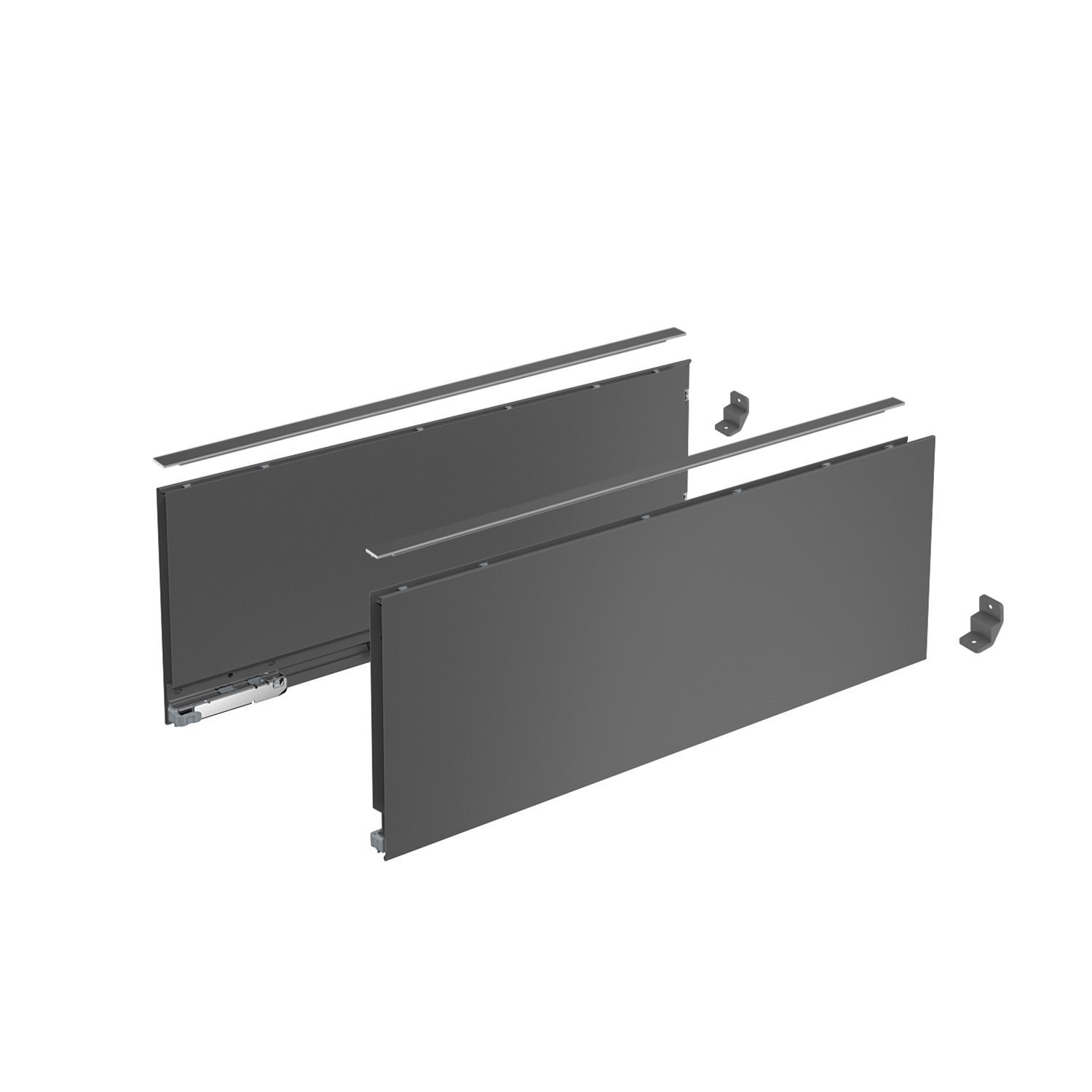 HETTICH AvanTech YOU Set Zarge, Höhe 187 mm x NL 270 mm, anthrazit, links und rechts, 9353439