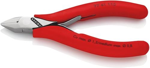 KNIPEX Elektronik-Seitenschneider L.115mm Form 2 Facette nein Ku.-Überzug