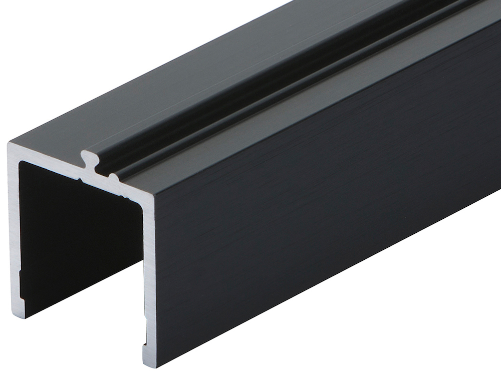 HERMAT Trennwand-Zusatzprofil 6959/OD, ohne Dichtung, Aluminium