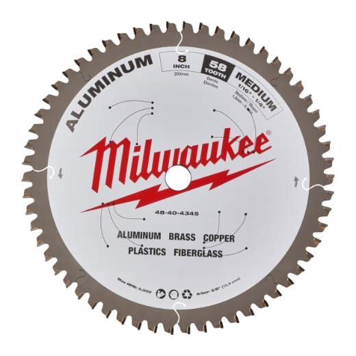 MILWAUKEE 203/15,87 mm Z58 Kreissägeblatt für Metall-Handkreissägen