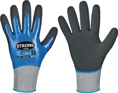 STRONGHAND Schnittschutzhandschuhe Delano Gr.8 dunkelblau/schwarz EN 388 PSA II 12 PA