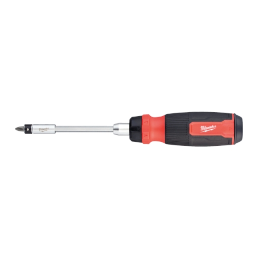MILWAUKEE inkl. 13 Wende-Bits PH/PZ/TX/SL/HEX Multi-Bit Schraubendreher mit Ratschenfunktion 27 in 1