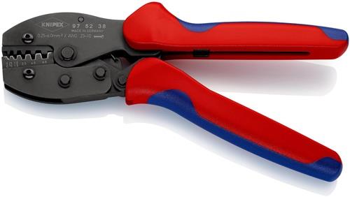 KNIPEX Aderendhülsencrimpzange PreciForce® L.220mm 0,25-6 (AWG 23-10) mm² brün.