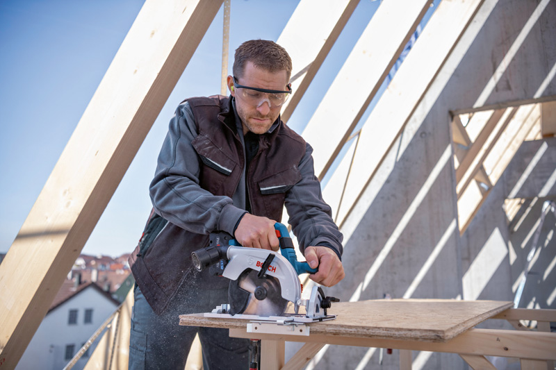 BOSCH Akku-Kreissäge GKS 18V-57-2, Solo Version, L-BOXX