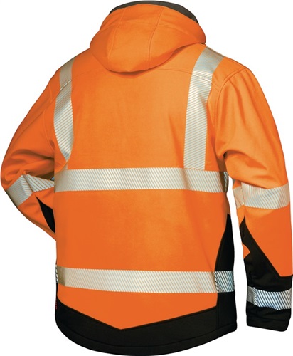 ELYSEE Warnschutz-Softshelljacke Lukas Gr.XL orange/schwarz ELYSEE