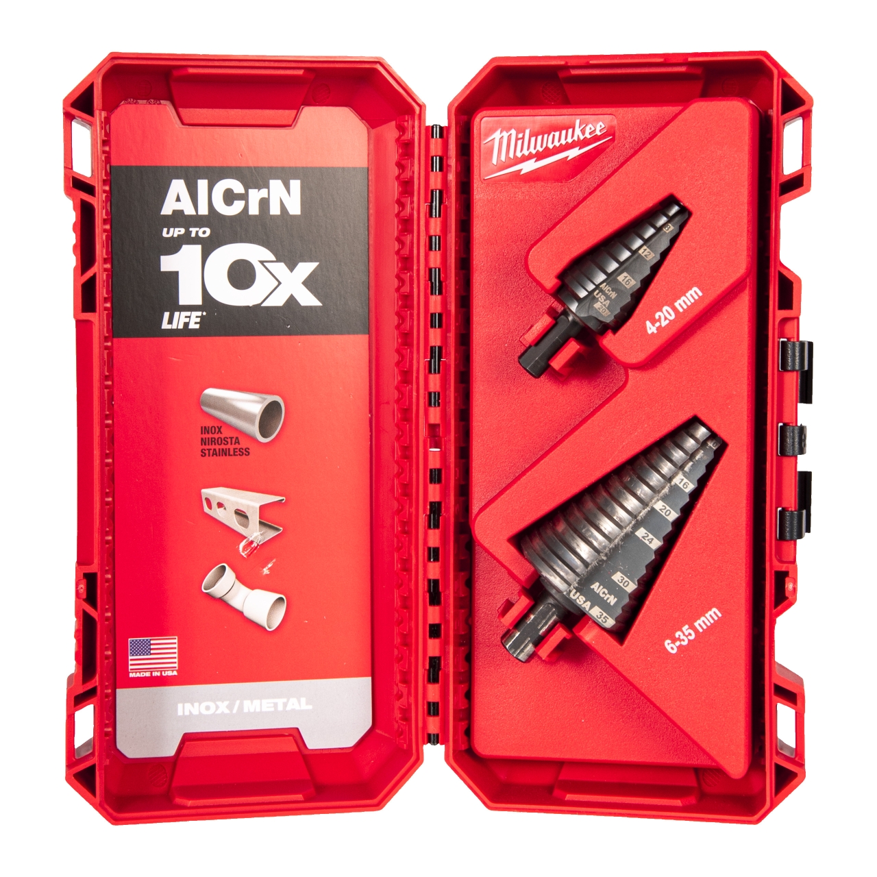 MILWAUKEE 2-teiliges Set Cobalt Stufenbohrer Set