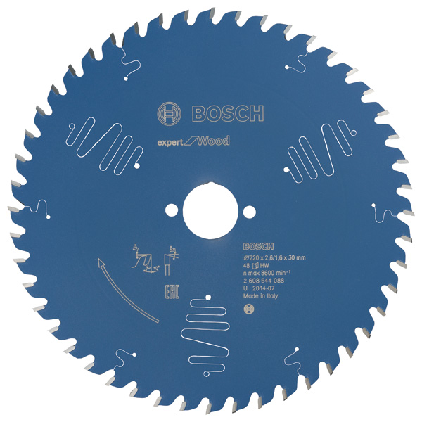 BOSCH Kreissägeblatt Expert for Wood, 220 x 30 x 2,6 mm, 48