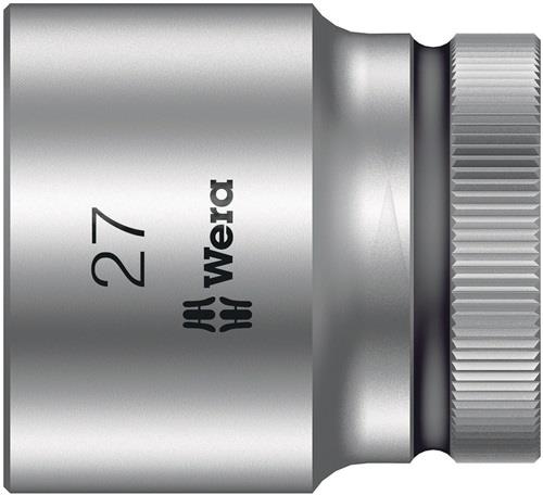 WERA Steckschlüsseleinsatz 8790 HMC Außen-6-kant SW27mm L.40mm 4-kt1/2Zoll CV verchr.