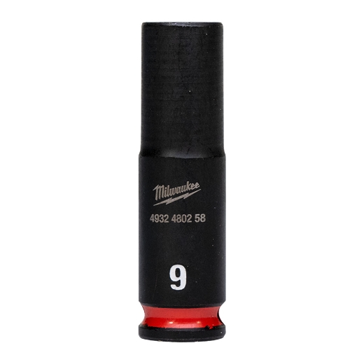 MILWAUKEE 9 x 50 mm SHOCKWAVE Schlagnuss 1/4" lang