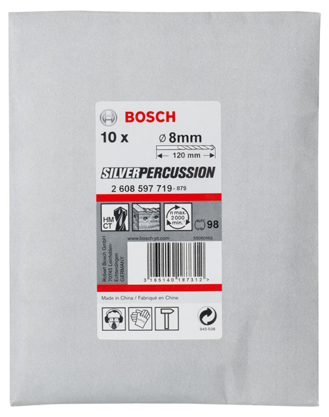 BOSCH Betonbohrer CYL-3, 8 x 80 x 120 mm, d 7,5 mm, 10er-Pack