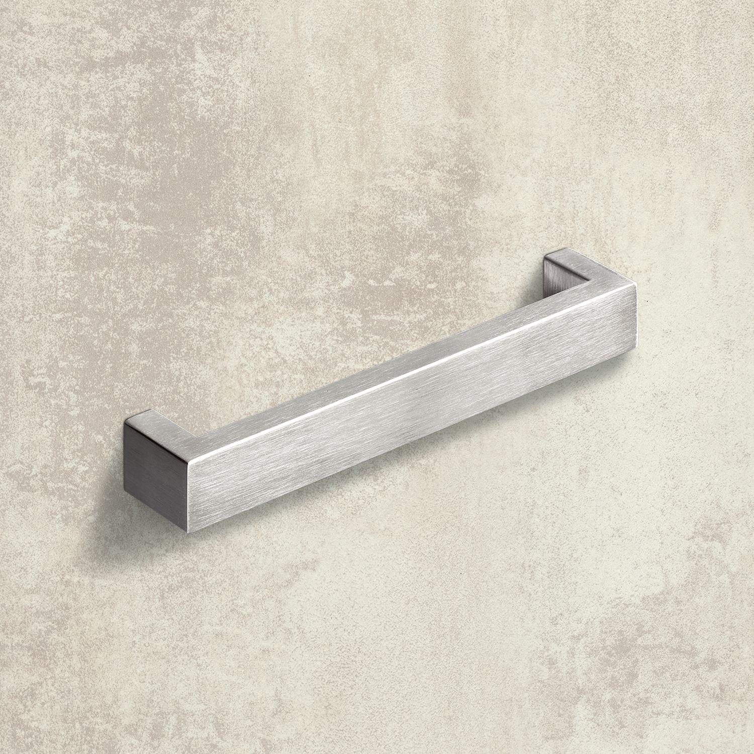 HETTICH Griff Ponte, •–• 160, L 173 mm, B 25 mm, H 37 mm, Edelstahl gebürstet, 115385