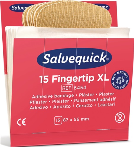 SALVEQUICK Pflasterstrips Salvequick elastisch 6 Nachfüllpack.je 15 St.SALVEQUICK