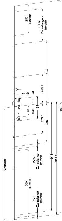 WINKHAUS Mehrfachverriegelung STV FG1686 R2, 8/92, umstellbare Falle, Stahl