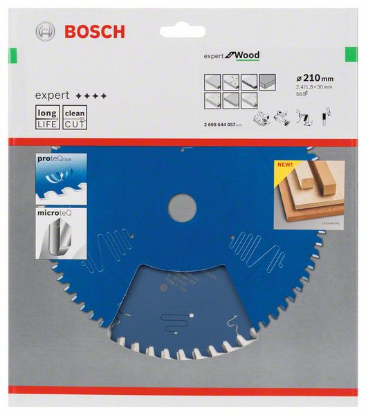 BOSCH Kreissägeblatt Expert for Wood, 210 x 30 x 2,4 mm, 56