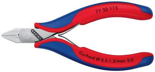 KNIPEX Elektronikseitenschneider L.115mm Form 3 Facette ja,kl.2K-Hülle