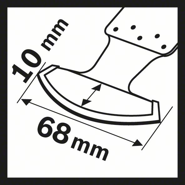 BOSCH Carbide-RIFF Segmentsägeblatt MATI 68 RST5, 10 x 68 mm, 1er-Pack