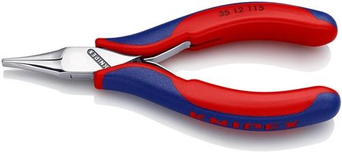 KNIPEX Elektronik-Greifzange Gesamt-L.115mm flachbreite Backen Form 1 Mehrkomp.-Hüllen