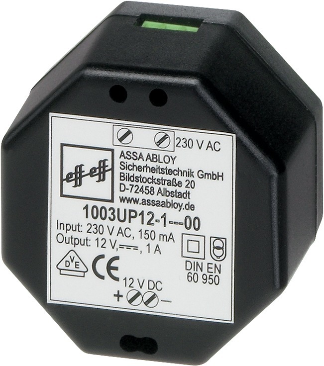 effeff Netzteil für Türöffner 1003UP, 12 V DC, Kunststoff