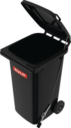 SULO Müllgroßbehälter 240l HDPE grau fahrbar,m.Fußpedal SULO
