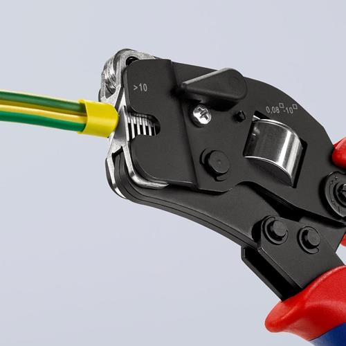 KNIPEX Crimpzange L.190mm 0,08-10,0+16 (AWG 28-5 ) mm² brün.2K-Hülle KNIPEX KNIPEX Crimpzange L.190mm 0,08-10,0+16 (AWG 28-5 ) mm² brün.2K-Hülle KNIPEX