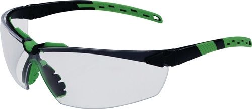 PRO FIT Schutzbrille Sprinter EN 166 EN 170 Bügel schwarz/grün,Scheibe klar PC PRO FIT