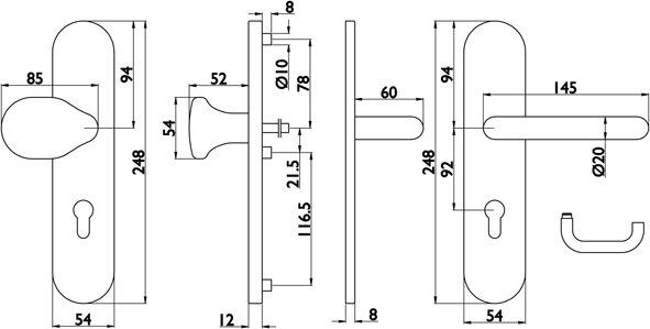 HDM Professional Schutzgarnitur Serie ES1, U-Form