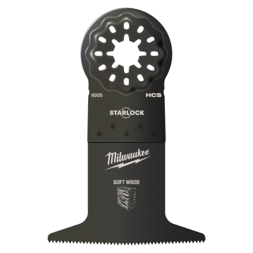 MILWAUKEE 65 x 42 mm Multitool Starlock Tauchsägeblatt für Schnitte in Holz
