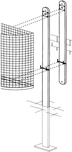Nordwest Befestigungsschiene f.Abfallkörbe STA