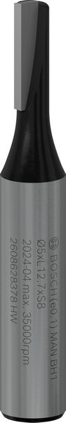 BOSCH Nutfräser Standard for Wood, 8 mm, D1 5 mm, L 12,7 mm, G 51 mm
