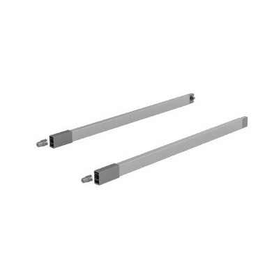 HETTICH Set Längsreling ArciTech / 500 mm, silber, links und rechts, 9150653