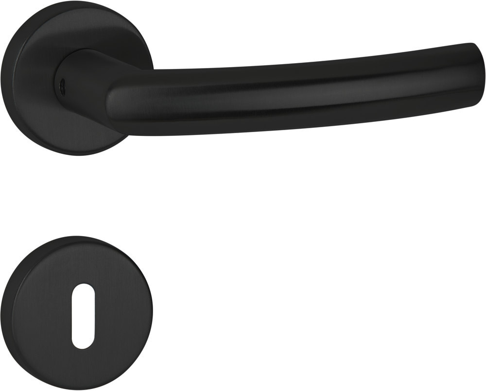 HERMAT Drückergarnitur ohne Schlüsselrosetten BASIC 07 1807/2036.K, Edelstahl