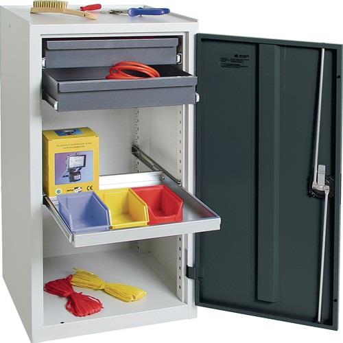 STUMPF Werkzeug-/Beistellschrank H1000xB500xT500mm 2Schubl.,1Bd.lichtgrau/anthrazitgrau