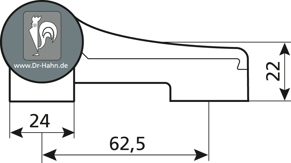 DR. HAHN Aufschraubband Türband 4 AT M987, 3-teilig