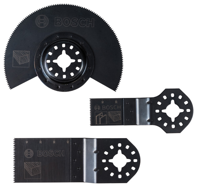 BOSCH Holz-Basis-Set, 3-teilig, Sägeblätter für Multifunktionswerkzeuge