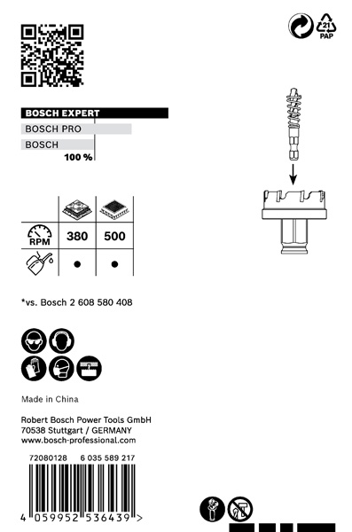 BOSCH EXPERT Sheet Metal Lochsäge, 32 × 5 mm. Für Dreh- und Schlagbohrer