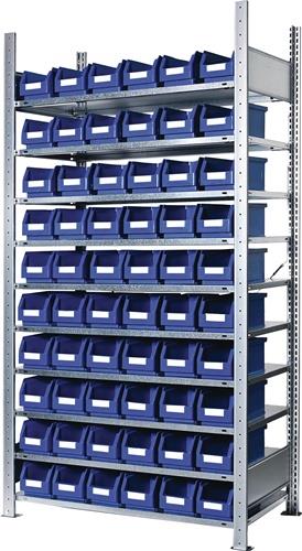 KAPPES Steckregal H2000xB1000xT300mm Grundregal 10 Stahl-Bd.60xGr.5 blau KAPPES