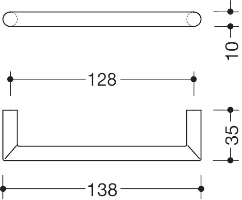 HEWI Bügelgriff 562.10.128, Polyamid, 562.10.128 99