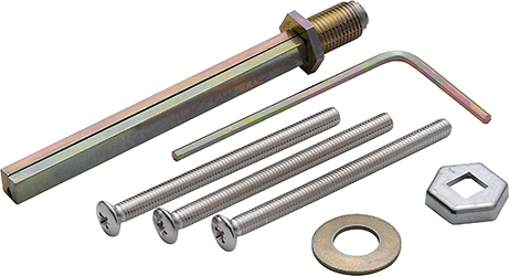 HOPPE® Befestigungsset für Schutz-Wechselgarnituren ES1 (Knopf/Griff), VK 10 mm, DIN 966, Stiftlänge , Türdrücker, Haustür