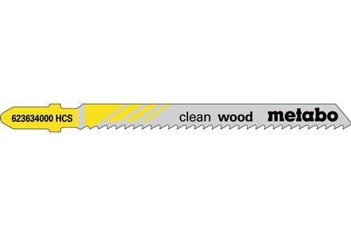 METABO Stichsägeblätter clean wood Nutz-L.74mm Zahnt.2,5mm HCS Z. geschliffen 5St.