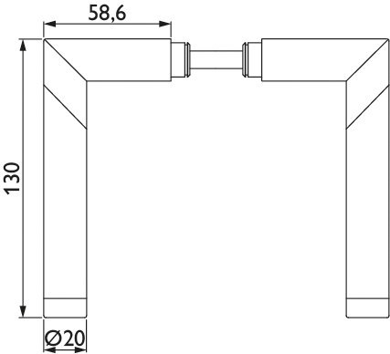 HERMAT Türdrückerpaar SPACE-S 1114.S, Materialkombination